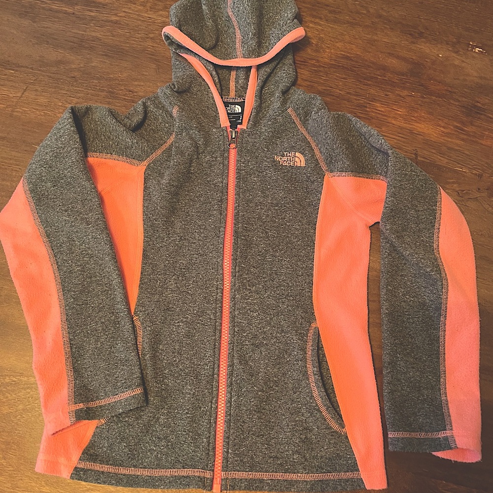 The North Face zipper fleece. Kids S, size 7/8